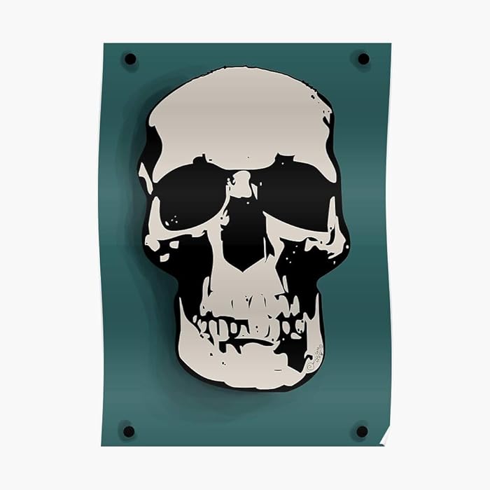 Poster: Skull - Sherlock Poster (16.4 x 23 in) - Perfect for College Dorms, Student Rooms, and Bedrooms - Cool Popular Posters Design Gift