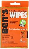 Ben's Tick & Insect Repellent Wipes 12 pc
