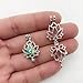 Vie jeune 10pcs Silver Pearl Cage Locket Pendants, Essential Oil Diffuser DIY Necklace Bracelet Jewelry Making Craft, Bulk Beads Aromatherapy Diffuser Charms Gifts for Women (Lotus Flower)