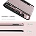 Galaxy Note 5 Case, BENTOBEN Note 5 Case Credit Card Holder Dual Layer Hybrid Rugged Plastic Hard Shell Flexible TPU Shock-Absorption Bumper Protective Wallet Case for Samsung Galaxy Note 5 Rose Gold
