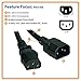 Tripp Lite Standard Computer Power Extension Cord 10A, 18AWG (IEC-320-C14 to IEC-320-C13) 8-ft.(P004-008),Black