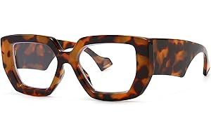 Breaksun Thick Frame Blue Light Glasses for Women Men Fashion Oversized Square Computer Gaming Eyeglasses