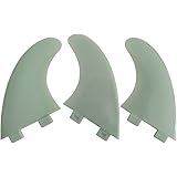 UPSURF Double Tabs Surfboard Fins M Natural Glass Flex Tri Fin Set Nylon fin with Fin key and screws