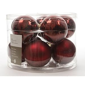 Decoris DEO4063133 kerstbal, glas, rood, 50 x 35