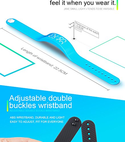 Smart Pedometer Bracelet,Smart Sport Watch, YiMiky Smart Bracelet Fitness Tracker Wristband Watch with Pedometer Calories Monitor, Sleep Monitor Waterproof Bracelet for Kids Women Men-Blue