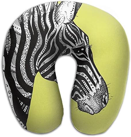 Zebra Stripe Print U Shape Memory Foam Neck Pillow Support Neck Train Travel Pillow