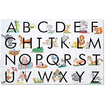 Melissa & Doug ABC Learn the Alphabet Floor Puzzle (Easy-Clean Surface, Promotes Hand-Eye Coordination, 24 Pieces, 24