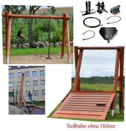 Loggyland Seilbahn Kit 25m Fur Spielplatze Tuv Gepruft Amazon De Spielzeug