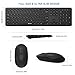 Wireless Keyboard and Mouse, Jelly Comb 2.4GHz Ultra Thin Full Size Wireless Keyboard Mouse Combo Set with Number Pad for Computer, Laptop, PC, Desktop, Notebook, Windows 7, 8, 10 - Black