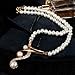 BDHSHKF Style Luxury Bridal Jewelry Set Crystal Beads Necklace Simulated Pearl Earrings Female Wedding Jewelry for Woman NJCS701