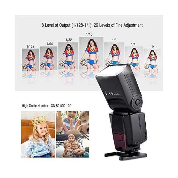 Mugast WS-560IV Speedlite-Blitz, 2,4-G-Wireless-Kamera Speedlite mit drehbarem LCD-Bildschirm für Canon für Nikon – Bild 4