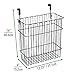 mDesign Steel Metal Wire Hanging Over Door Kitchen Storage Organizer Basket/Trash Can - Cabinet Door Holder Bins for Bags, Tin Foil, Wax Paper, Cling Wrap - Concerto Collection - Matte Black