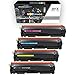 GPC Image 4 Pack Compatible Toner Cartridge Replacement for HP 201X CF400X CF401X CF403X CF402X (1 Black, 1 Cyan, 1 Magenta, 1 Yellow) for HP LaserJet pro M277dw M252dw MFP M277 M252 M252n Printers