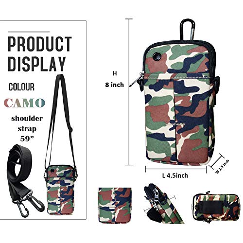 Arm Bag for Men Fashion Camo Waterproof Armband Outdoor Hiking Wrist Bag for Phone&Keys,Lightweight Small Mini Crossbody Bag Workout Zipper,Cell Phone Holder Arm Case for Apple iPhone/Samsung/LG/Sony