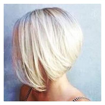 Amazon Com Dumanfs Fashion Blonde Wigs Synthetic Short Straight
