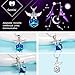 EleQueen 925 Sterling Silver Square Zodiac 12 Constellation Sign Pendant Necklace Blue Made with Swarovski Crystals
