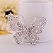 Tonsee Fashion Openwork Hollow Women Diamond Butterfly Brooch Corsage Jewelry