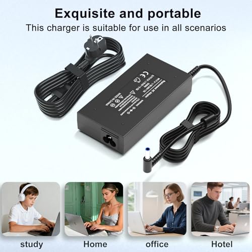 120W Charger Compatible with HP USB-C Dock G5 USB-C/A Universal Dockingstation G2 5TW13AA G5 5TW10UT 5TW10AA 5TW10AA#ABB 5TW10UT#ABA Envy 15 17 Series Omen 15-5000 15-5100 15-5200 7 10415 -001 L41856