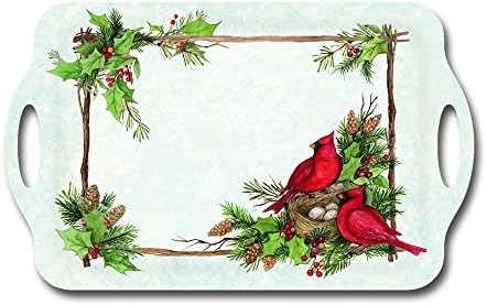 Keller-Charles Holiday Birds Large Open Handle Tray