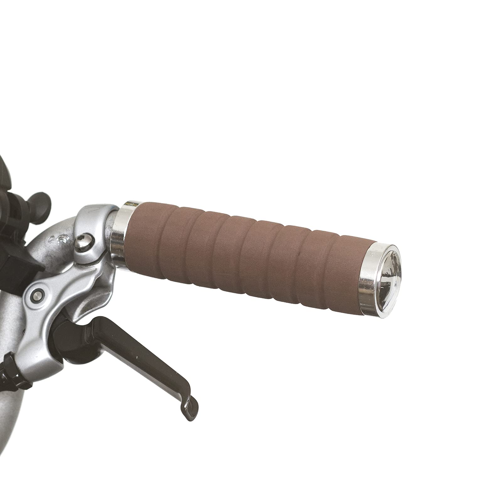 for BROMPTON Foam M/H/S Grips Aluminium Lock Handlebar Plugs BROWN