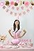 Paxcoo Pink and Gold Party Supplies for Birthday Decorations (Pink and Gold Party Supplies with Birthday Banner)