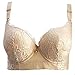 Women Sexy Plus Size Large Push Up Embroidered Underwired Plunge Lace Flower Bra