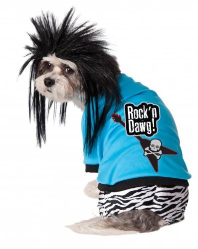 Rubies Costume Company Rock Star Pet Costume and Wig