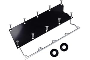 LLNSEAUTO LS Gen 3 Valley Pan Cover Plate Low Profile w/Gasket, Seal | Compatible with GM LS Gen III Engine LSX LS1 LM7 LR4 LQ4 LS6 L59 LQ9 LM4 L33, Chevy GMC Silverado | OE# 551629 12558178 MS19328 (Black)