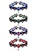 Mudder Black Lace Choker Gothic Necklace with Pendant Chain, 4 Pieces
