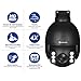 Dericam PTZ Camera Outdoor,1080P Wireless Security Camera, 4X Optical Zoom Pan Tilt Dome Surveillance Cam with Powerful 5dbi Antenne,Wide Night Vision,IP65 Weatherproof for Backyard/Shop/Office（Black）