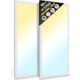 BeckTour 1x2 LED Flat Panel Light Surface Mount 2-Pack, Flush Mount Ceiling Light 24W 2880LM, 5CCT 3000K/3800K/4500K/5200K/6000K, Dimmable Panel Lights