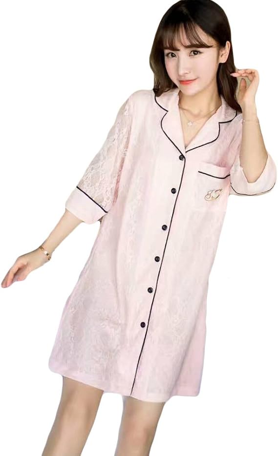 Amazon Everydress シャツパジャマ ワンピース ナイトウェア レディース ネグリジェ シンプル ルーム ウェア 前開き チュニック ゆったり 無地 ピンク ルームワンピース ネグリジェ 通販 Amazon Everydress シャツパジャマ ワンピース ナイトウェア レディース ネグリジェ シンプル ルーム ウェア 前開き チュニック ゆったり 無地 ピンク ルームワンピース ネグリジェ 通販