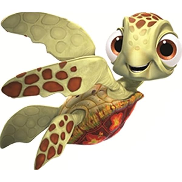 Amazon Com 4 Inch Squirt Turtle Finding Nemo 2 Movie Removable Peel Self Stick Wall Decal Sticker Art Bathroom Kids Room Walt Disney Pixar Home Decor Boys Girls 3 3 4 Inches Wide By