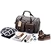 BLUBOON Canvas Duffel Bag Weekender Overnight Bag for Men and Women Oversized Travel Carry on Tote Bag with Shoe Compartment (Grey)