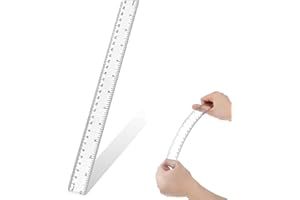 1pcs Plastic Ruler 30cm, 12 inch Clear Ruler Transparent Ruler Metric Ruler Rulers for School Transparent Straight rulers for