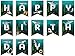 BLUE PANDA Happy Birthday Decorations – Shark Party Decorations, Includes 1 Birthday Banner, 15-Count Swirl Decorations, 21-Count Photo Booth Props, 3-in-1 Pack Happy Birthday Party Supplies