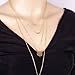 Leiothrix Ladies Fashion Layered Bar Necklaces Chain Pendant Jewelry for Women and Girls