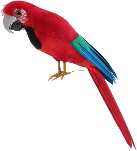 Amazon 可愛い オウム 鳥の置物 現実的 ガーデン 庭の装飾 プラスチック製 置物 オブジェ オンライン通販