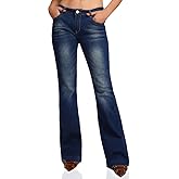 PEIHOT Womens Straight Leg Jeans Low Rise Stretchy Skinny Wide Leg Denim Pants Trendy Bootcut Jeans for Women 2025