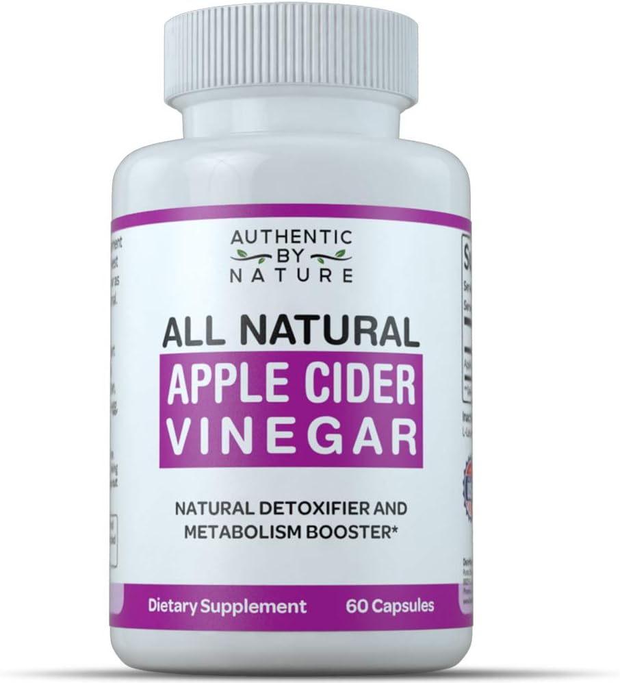 All Natural Apple Cider Vinegar Capsules by ABN. Just One Ingredient (Raw ACV) Tablets for Weight Loss, Detox Cleanse, Bloating Relief. Great Vegetarian Supplement for Men and Women. (60 Pills)