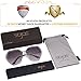 SOJOS Oversized Rimless Sunglasses for Women Diamond Cutting Glasses SJ1073 with Silver Frame/Gradient Grey Lens