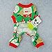 Fitwarm Cute Santa Reindeer Pet Clothes Christmas Dog Pajamas Shirts, Green, XXL