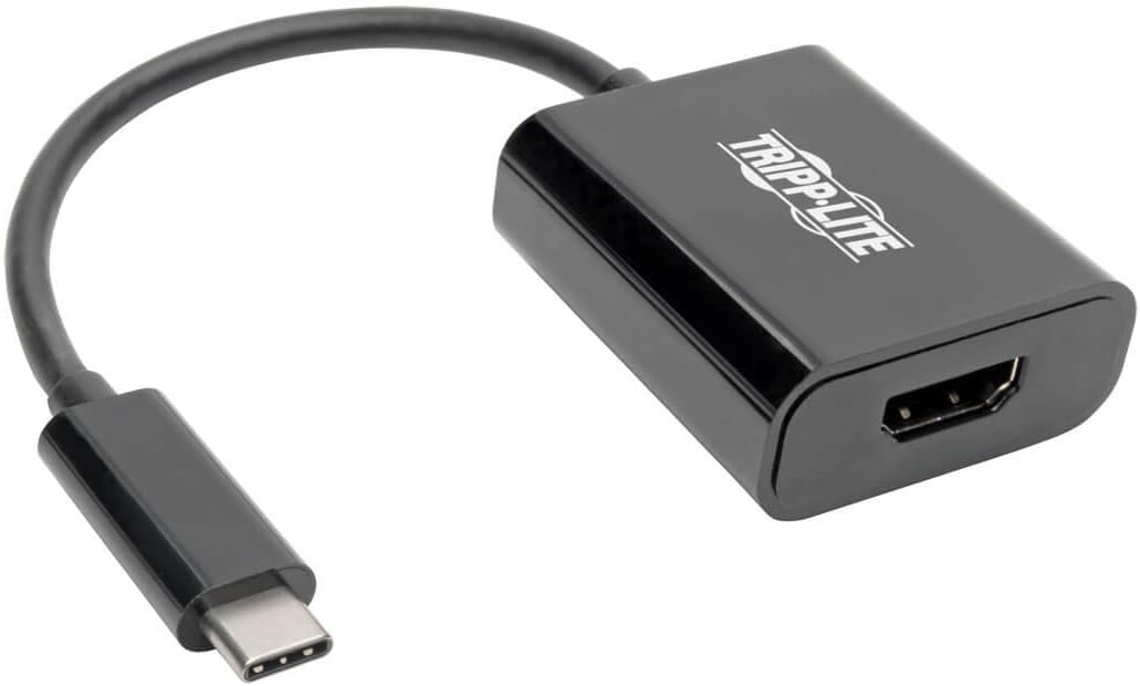 Tripp Lite U444-06N-HDB-AM USB-C (Type-C) to HDMI Adapter, USB 3.1 Gen 1, Thunderbolt 3 Compatible, 4K x 2K @ 24/25/30 Hz, M/F, Black
