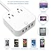 Power Strip Surge Protector with 2 Outlets 4 USB Ports & 1 Type-C Port (5V/3A), 5ft Extension Cord & ETL Listed Power Outlet for Cruise Ship Travel Home Office