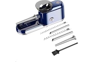 JOUGE Electric Cigarette Rolling Machine Automatic Roller Maker Portable Household Auto Cigarette Injector Machine 3 in 1 for King/Regular Slim 100s Size Cigarettes Pre Roll Cones (Blue)