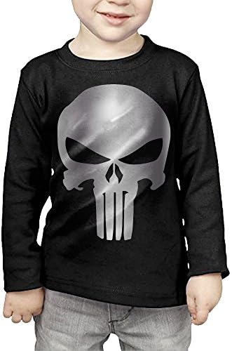 Kids Punisher Platinum Style Long Sleeve T-Shirts Black