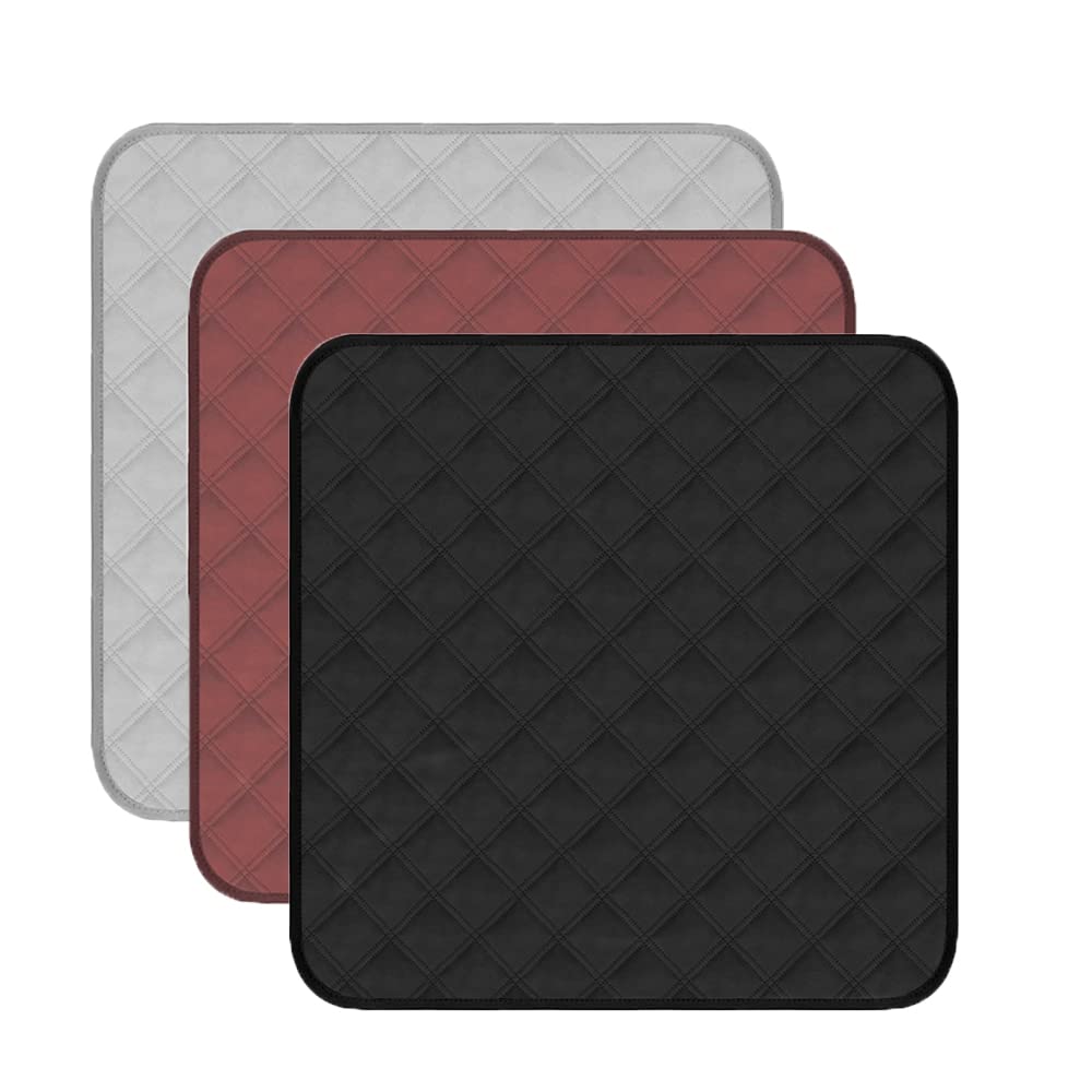 HUNAIGEE Absorbent Seat Protector Pads for Adults Waterproof Reusable Incontinence Chair Pads Washable Pee Pads for Incontinence Non-Slip Soft Durable Underpads 3 Pack 21"X22"