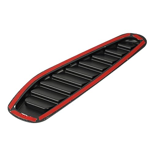 thumbnail image 2 of Carbon Fiber Look Hood Scoop Vent - Self-Adhesive Air Flow Intake Cover - Universal Fit 2 of 4