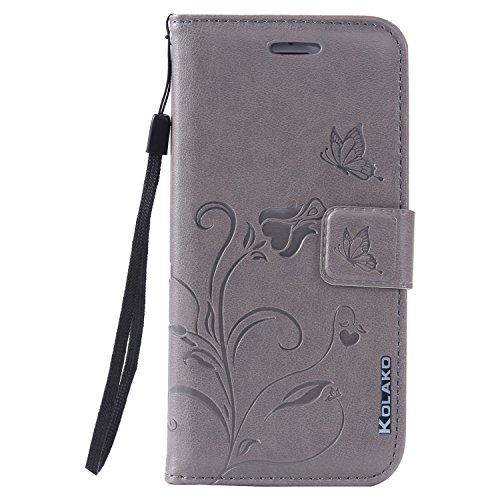 iPhone Plus iPhone 6S Plus Case, KOLAKO Leather Wallet [Folio Flip] Cases  with Wristlet Lanyard Foldable Kickstand Stand Function Card Holder Slot