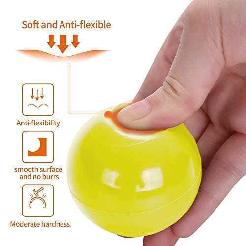 Wonder Space Soft Pit Balls, Chemical-Free Crush Proof Plastic Ocean Ball, BPA Free with No Smell, Safe for Toddler Ball Pit/ Kiddie Pool/ Indoor Baby Playpen, Pack of 100 (Yellow)